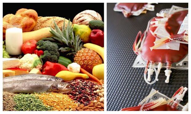 Alimentazione per gruppo sanguigno
